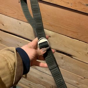 Bison, webbing belt.
